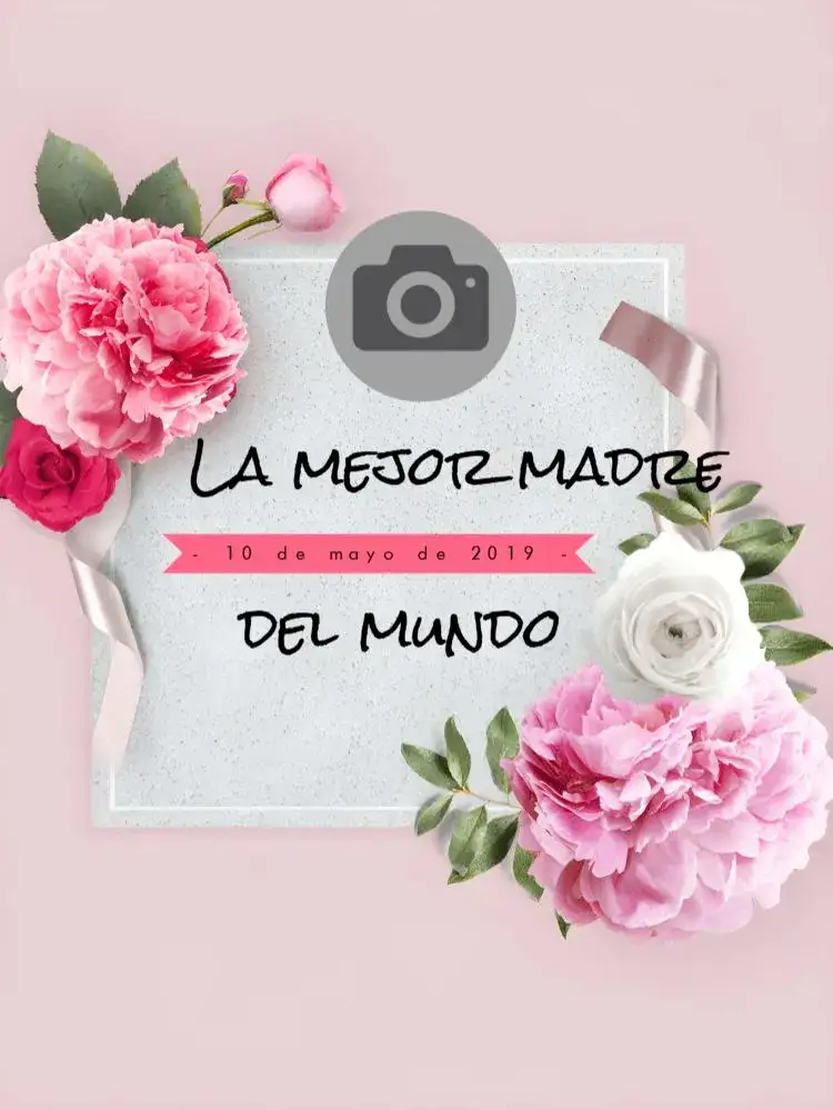 Invitación Publicación Día De La Madre Con Foto Rosa – tema Más buscados rosa, floral, moderno, delicado, minimalista