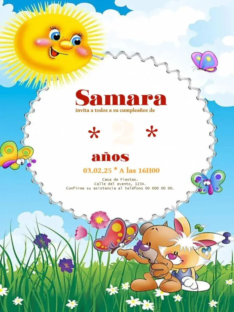 Invitación Dibujoeditar Flores