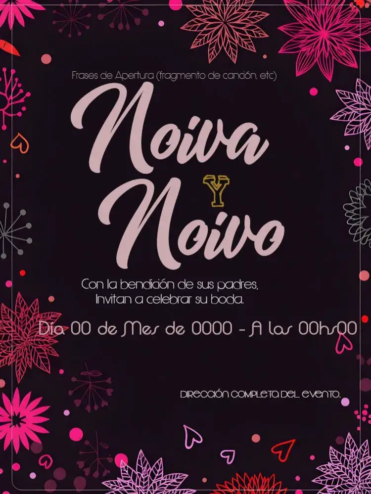 Invitación Boda Floral Crisantemo – tema Boda floral, moderno, colorido, elegante, sofisticado