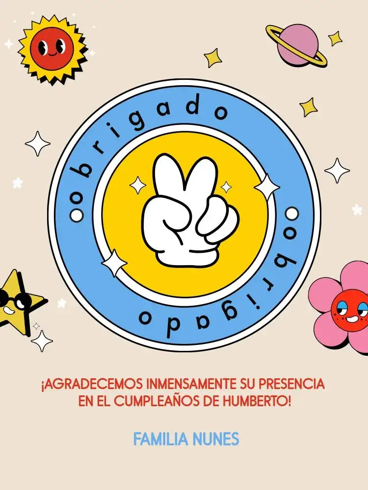 Tarjeta De Agradecimiento Presencia Infantil Gratitud