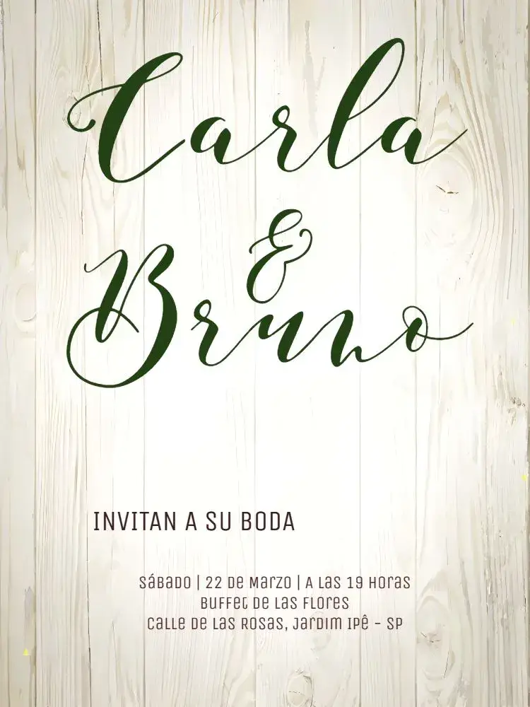 Invitación Boda Minimalista Blanca
