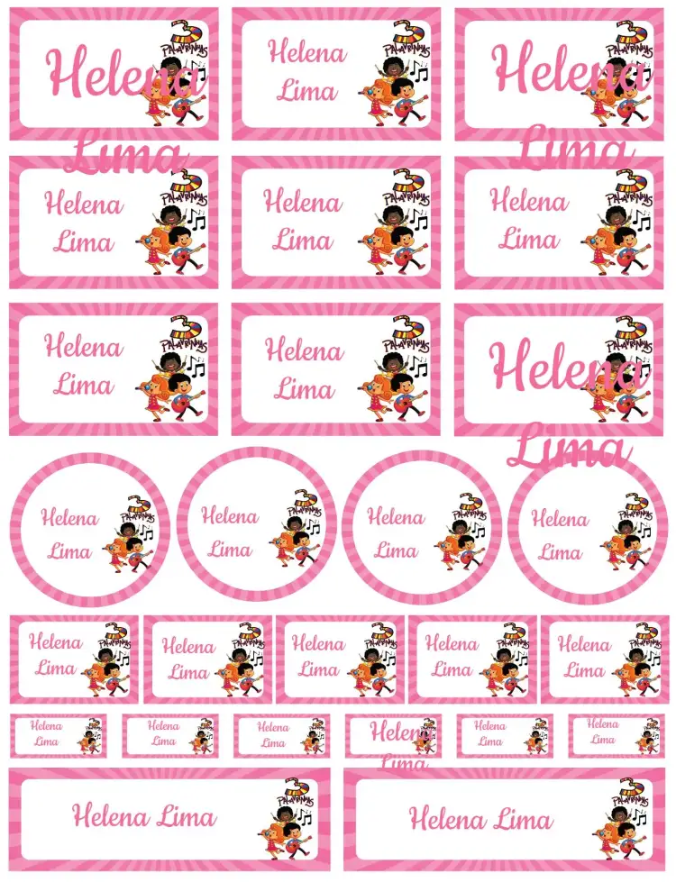 Invitación 3 Palabritas – tema Tarjeta colorido, divertido, lúdico, infantil, alegre, criativo