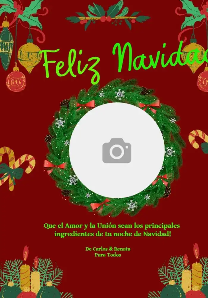 Tarjeta Navidad Papá Noel