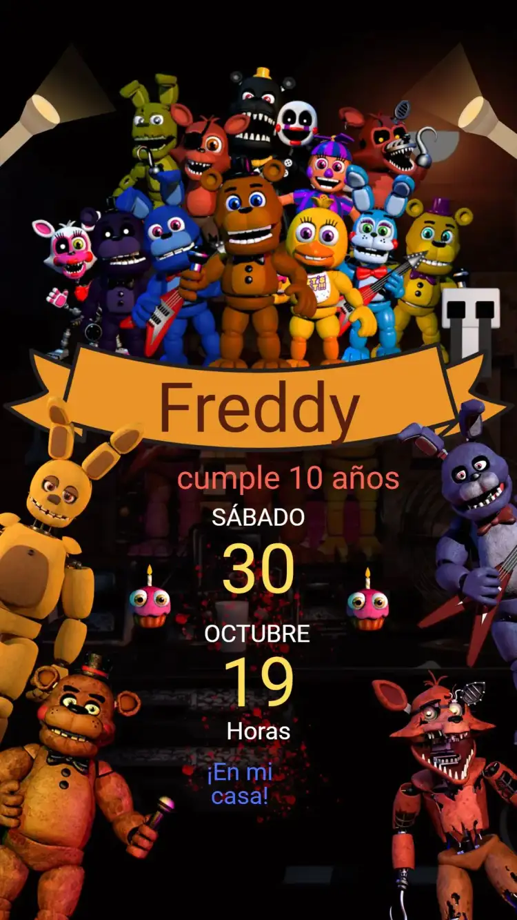 Invitación Five Nights at Freddy's