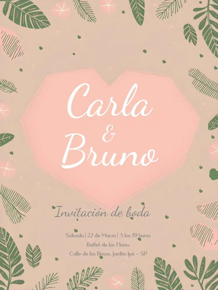Invitación Boda Romántica Blanca