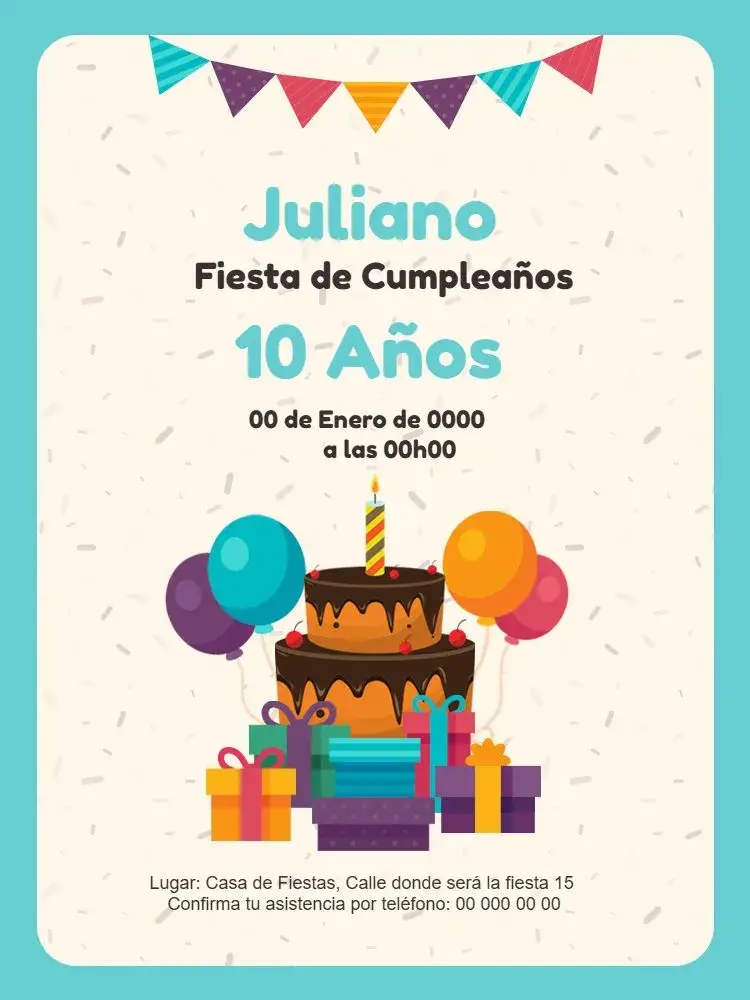 Invitación Fiesta Personalizada