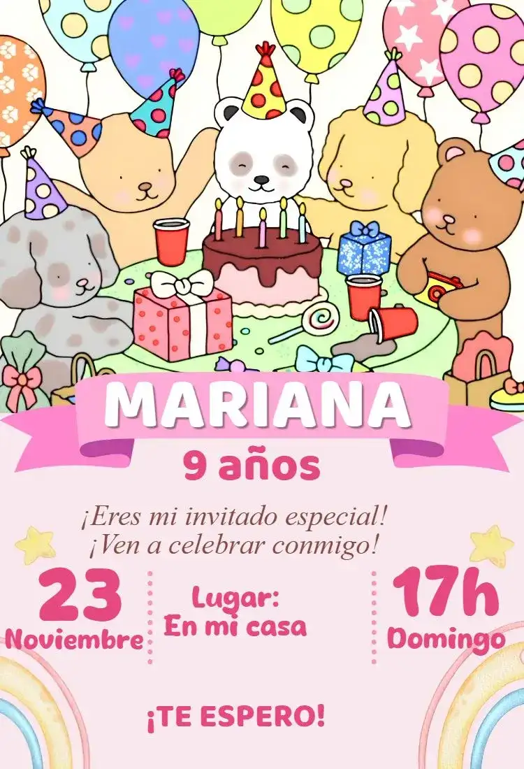 Invitación digital bobbie goods candy color