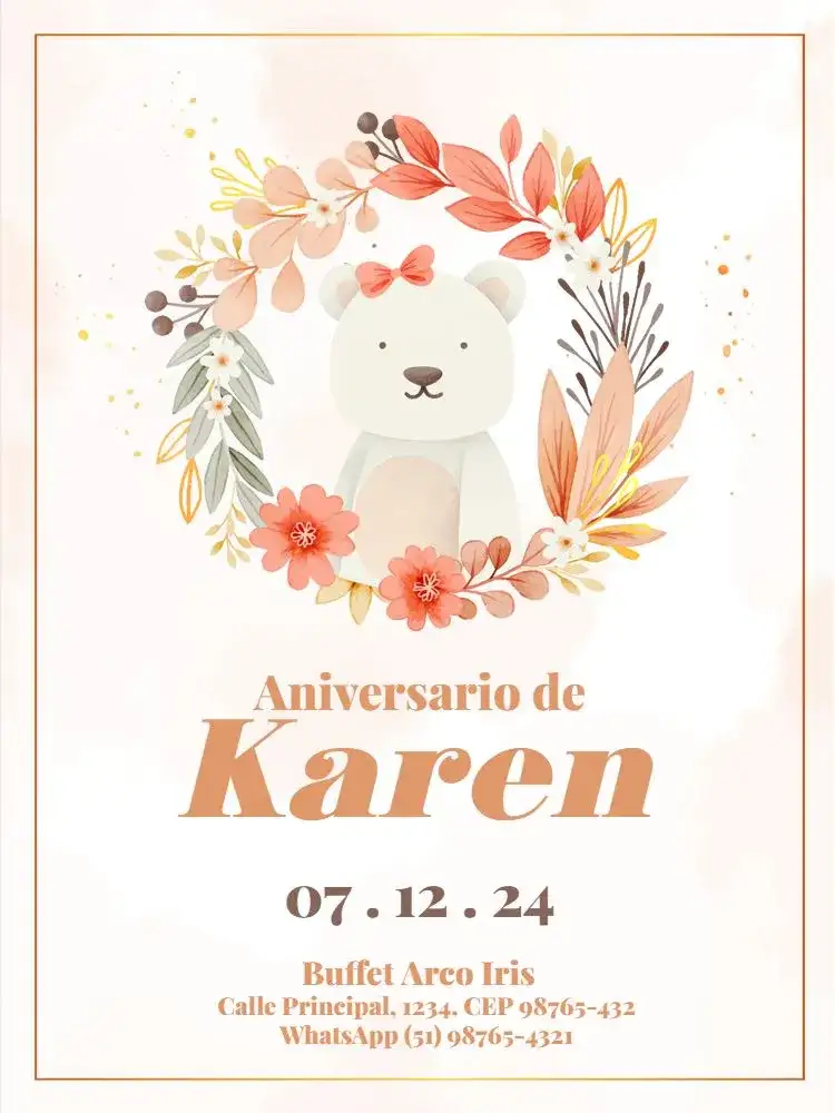 Infantil Femenino Osita Delicada Encuentro