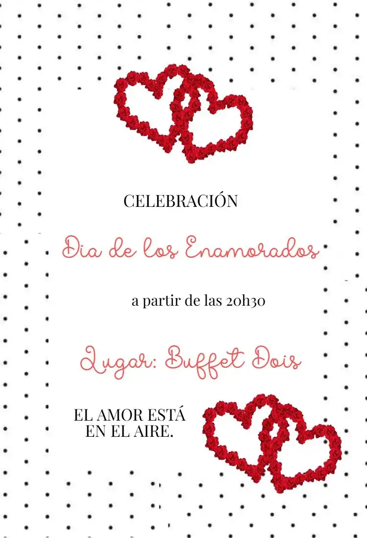 Invitación Invitación Día de los Enamorados – tema Fechas Conmemorativas romántico, minimalista, vintage, moderno, floral, colorido