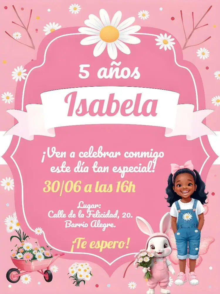 Invitación Jardín Margaritas Pascua