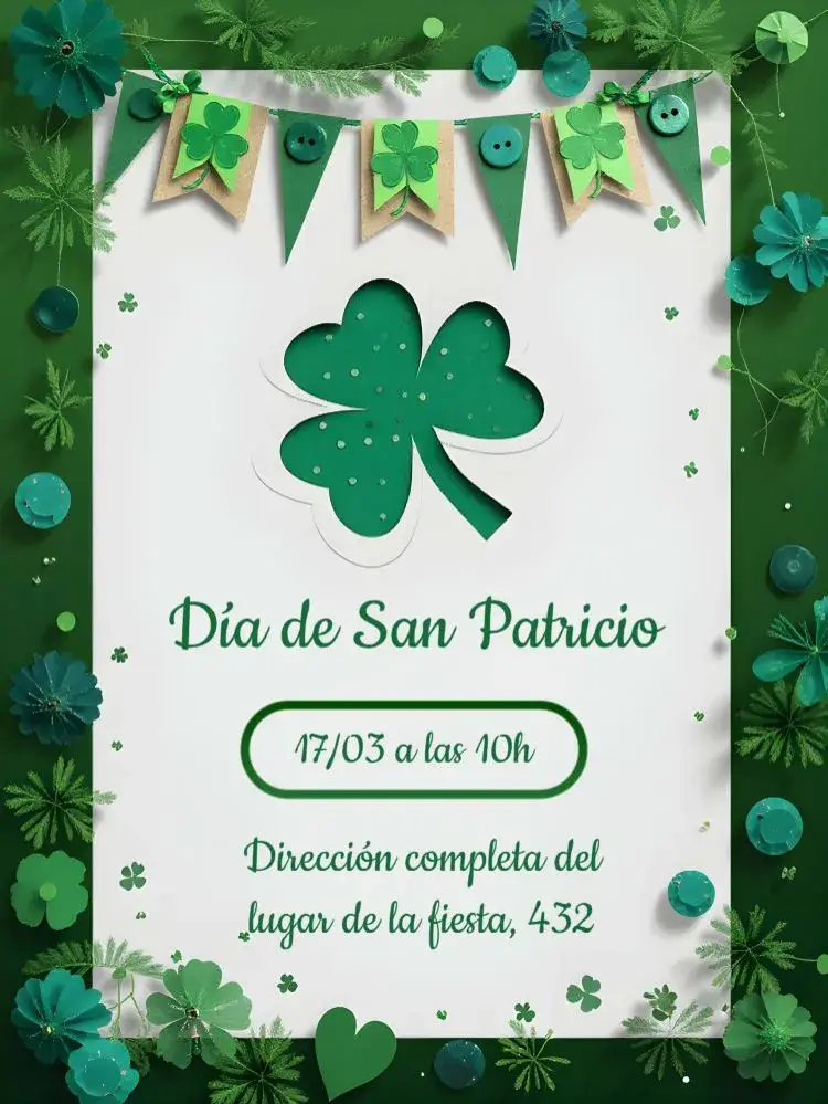 Invitación Día De San Patricio Saint