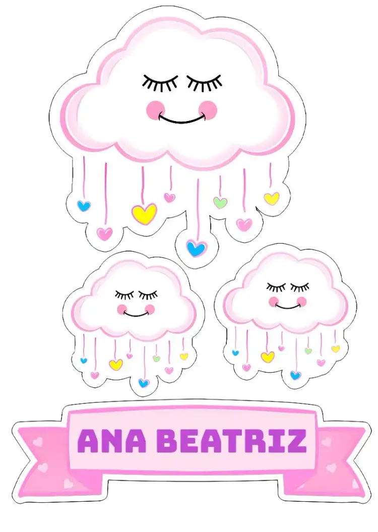 Invitación Topo De Pastel Lluvia Amor Imprimir