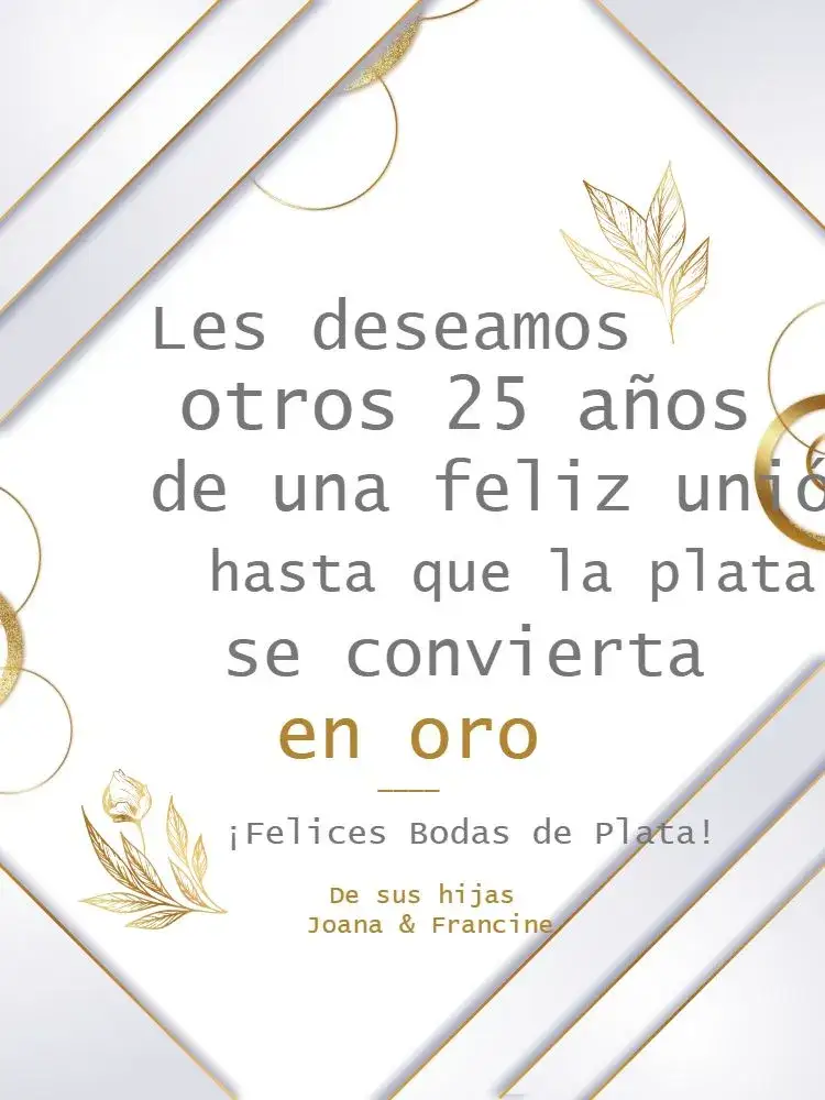 Invitación Tarjeta De Celebración Bodas de Plata Elegante – tema Tarjeta elegante, dorado, plata, moderno, minimalista, romántico