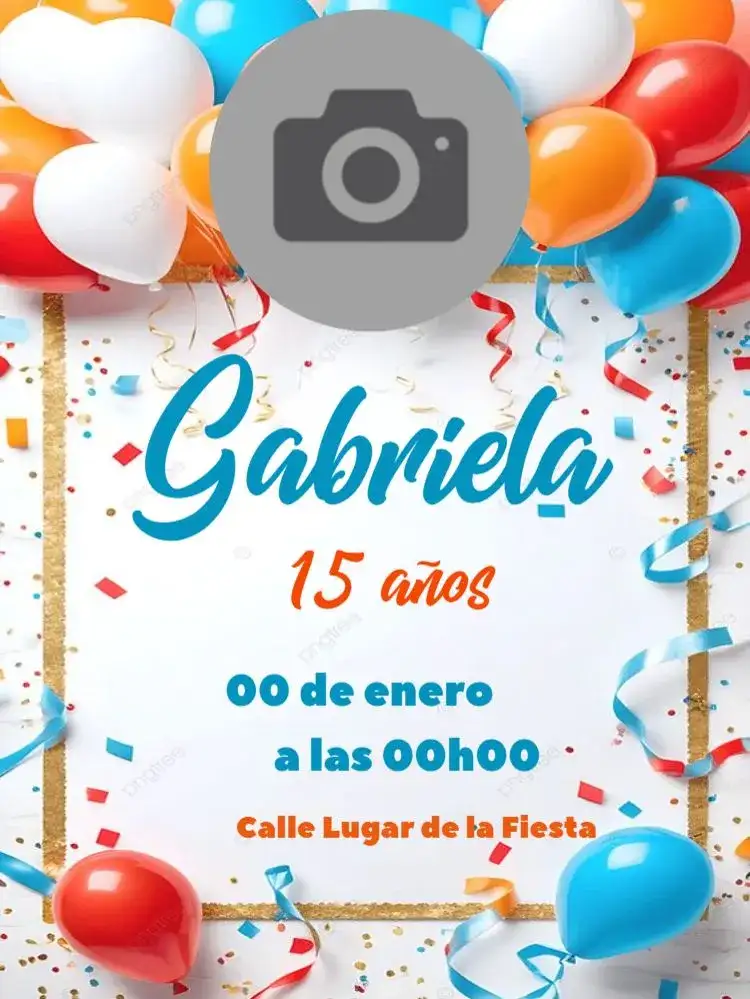 Con Foto 15 Años Para Editar Infantil
