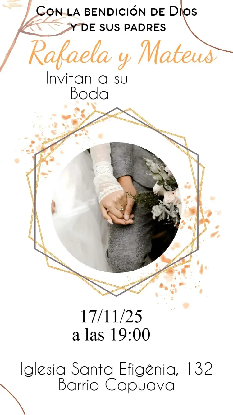 Invitación Boda editable y personalizable