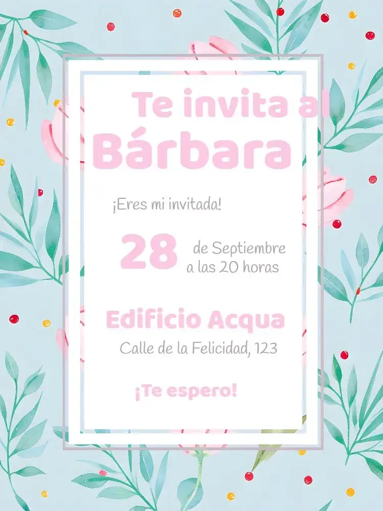Invitación Despedida de soltera – tema Despedida de Soltera floral, rosa, elegante, romántico, moderno, delicado