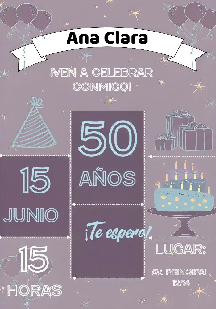 Invitación Adulto Pizarra Feliz – tema Cumpleaños pizarra, colorido, moderno, divertido, vibrante