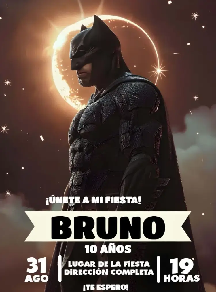 Invitación Batman Héroe
