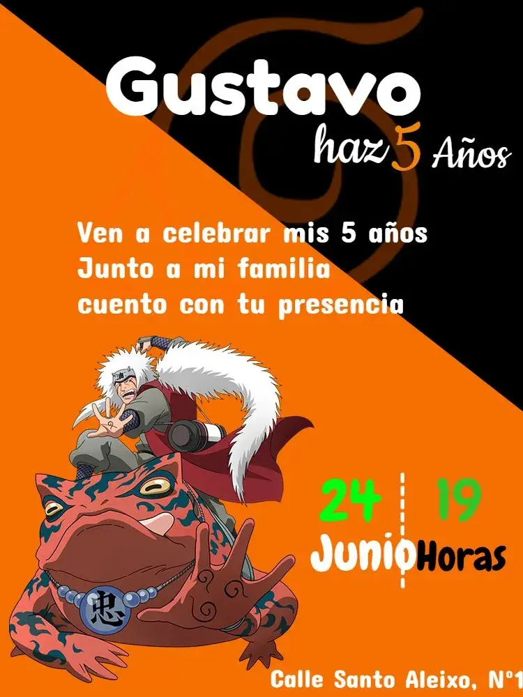 Invitación Naruto Digital