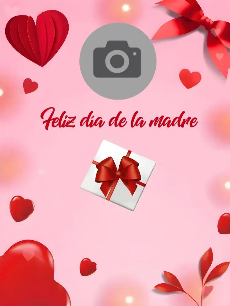 Invitación Publicación Día De Las Madres Con Foto Corazón – tema Más buscados rosas, romántico, moderno, minimalista, elegante, amoroso