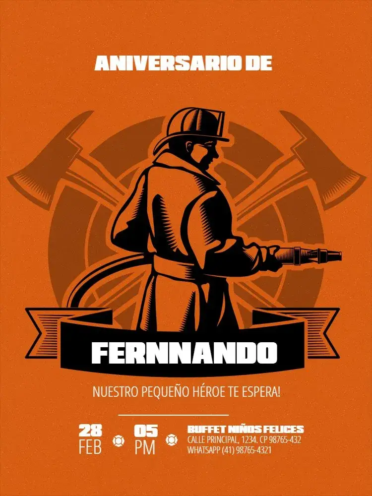 Invitación Bomberos Naranja Encuentro