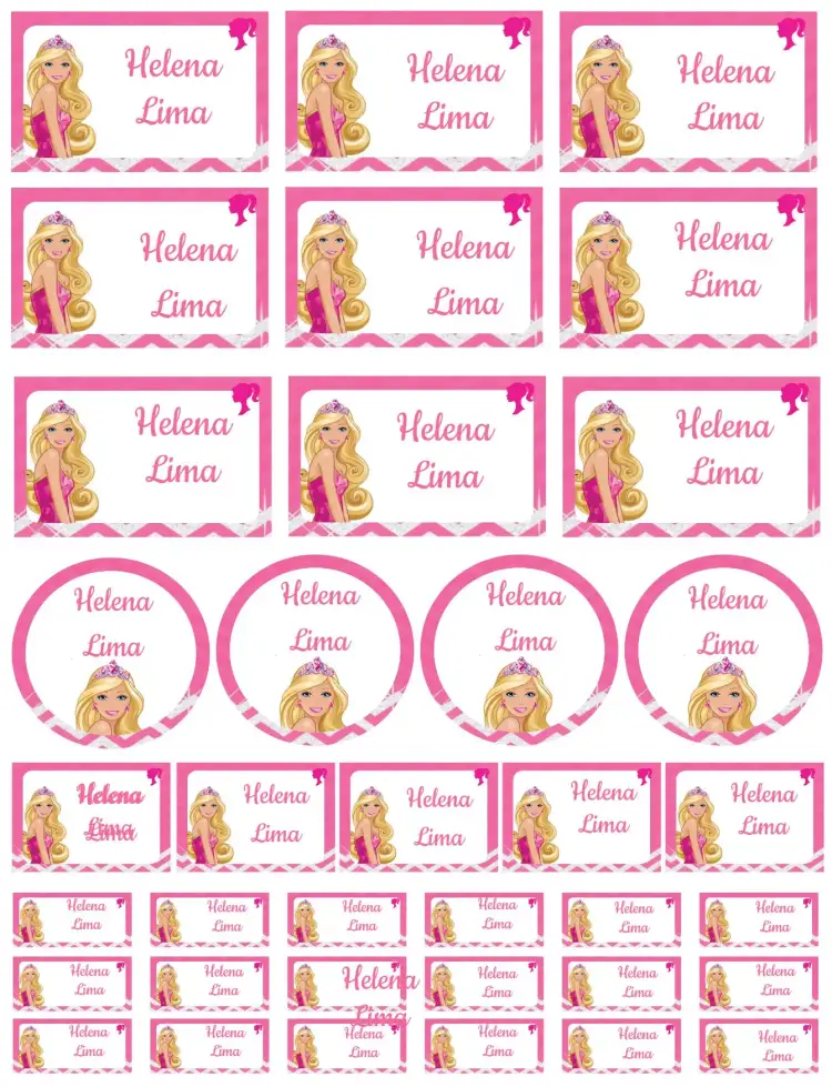 Invitación Barbie – tema Tarjeta colores vibrantes, estilo lúdico, elementos gráficos de Barbie, moderno, divertido