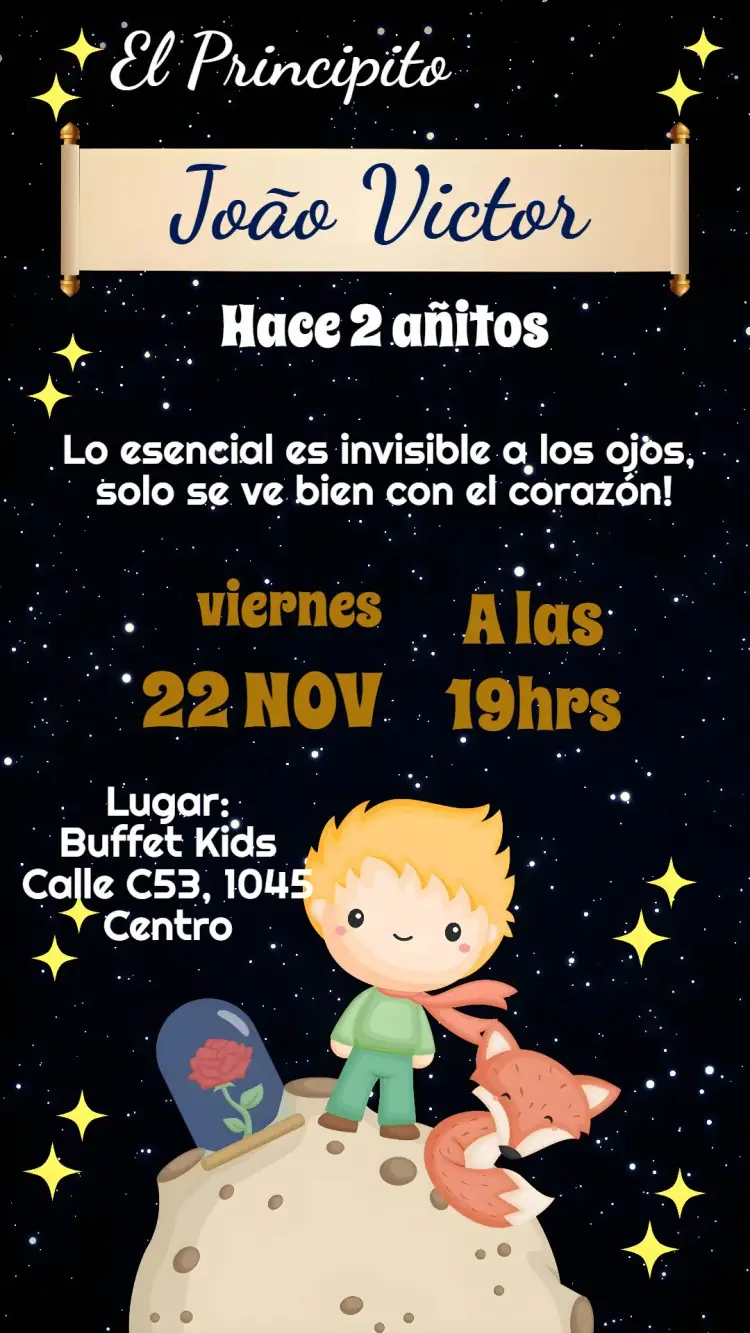 Invitación El principito