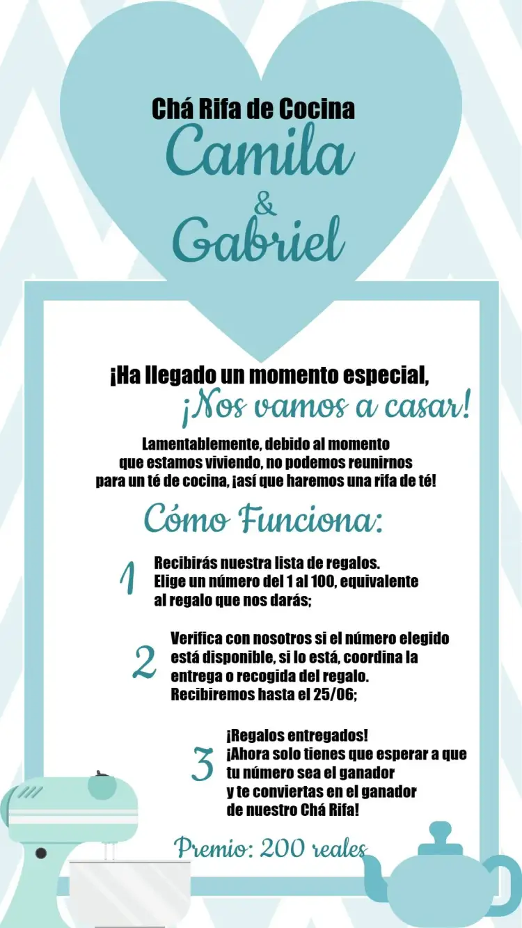 Invitación Té Rifa De Cocina Negro – tema Despedida de Soltera moderno, elegante, blanco y negro, minimalista, cocina, sofisticado