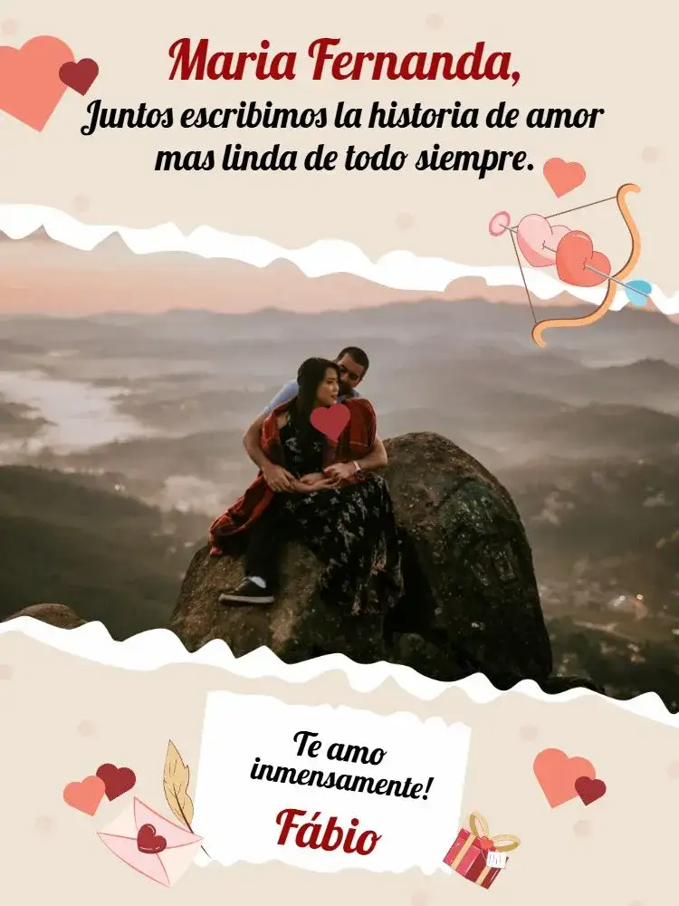 Tarjeta Día De Los Enamorados Con Foto Círculo