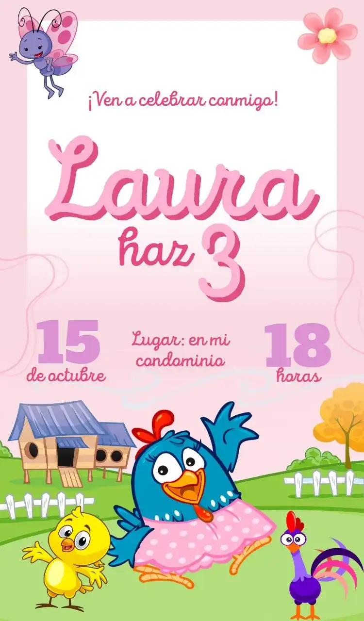 Gallina Pintadita rosa
