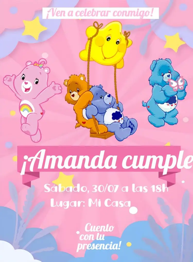 Invitación Os Ositos Cariñosos Hacer