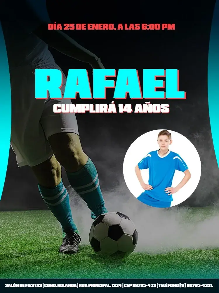 Invitación Fútbol En La Oscuridad