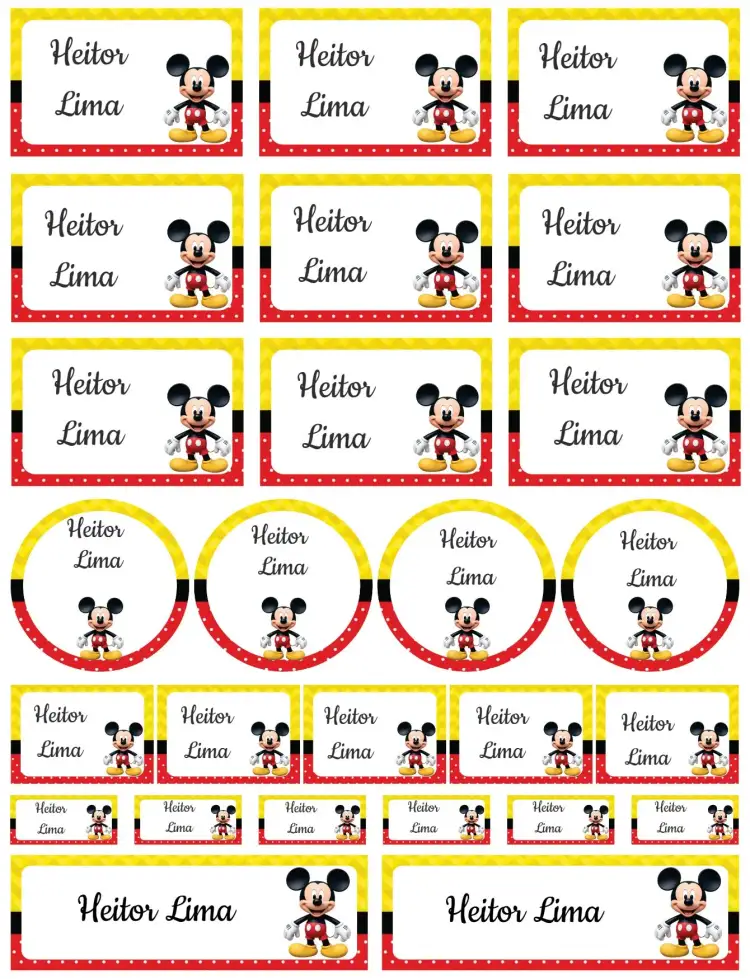 Invitación Mickey Mouse – tema Tarjeta colorido, divertido, infantil, temático, Disney, alegre