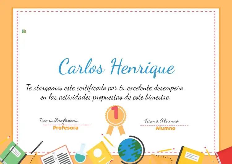 Arte Para Certificado Escolar Diploma