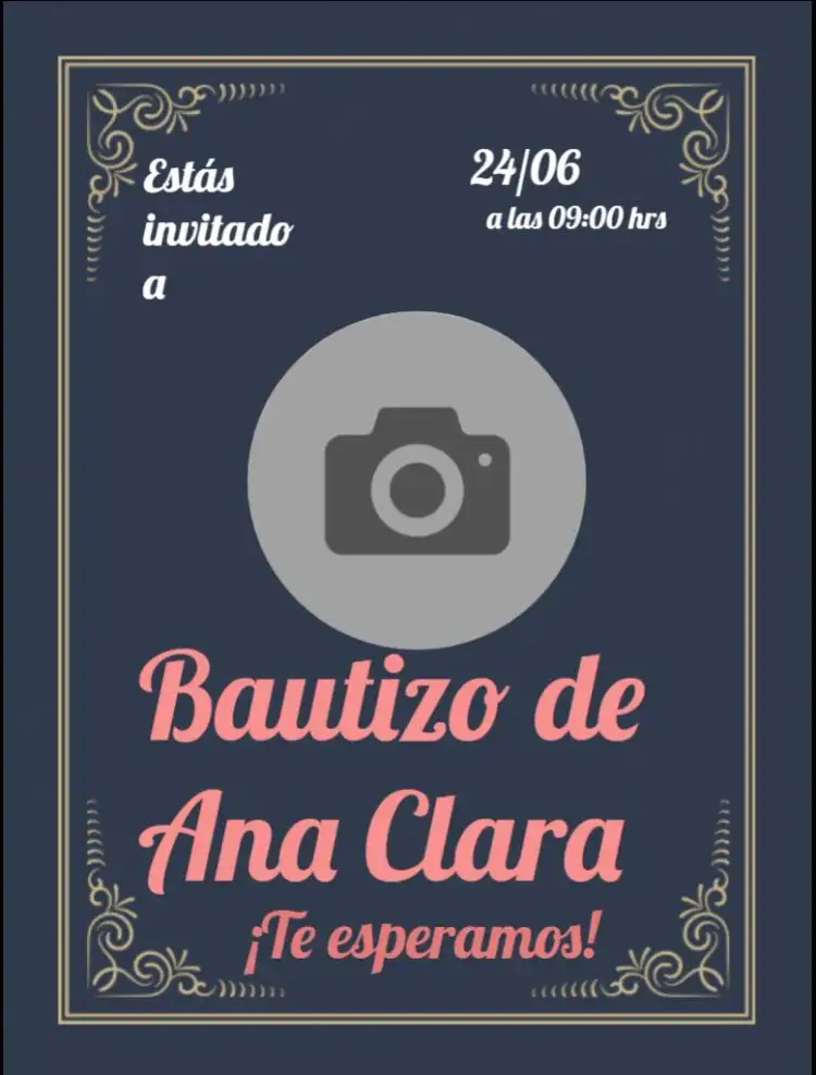Invitación Bautizo Con Foto Bautismo – tema Bautismo delicado, religioso, moderno, minimalista, floral, pastel