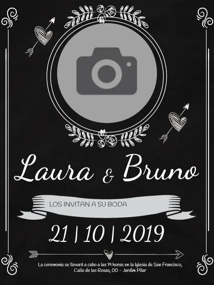 Invitación Boda Pizarra Celebración