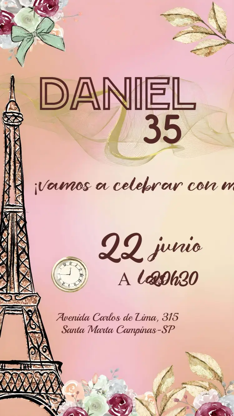 Invitación Paris Adulto