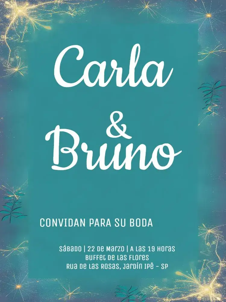 Invitación Boda Follaje Minimalista – tema Boda minimalista, verde, natural, elegante, moderno, sustentable