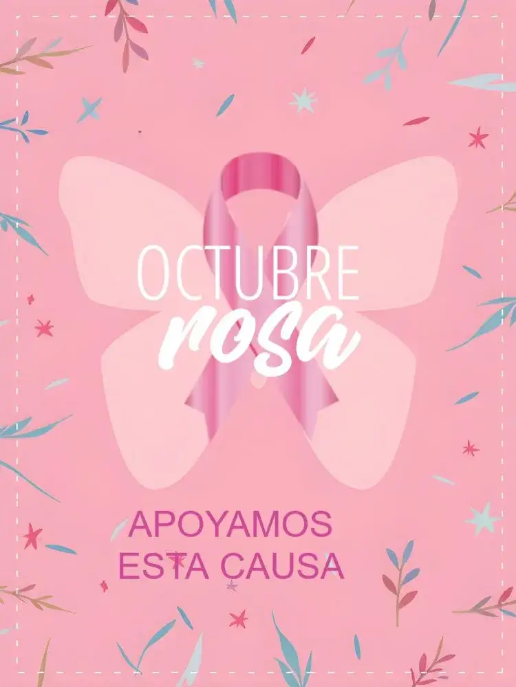 Invitación Publicación de Octubre Rosa Cáncer – tema Más buscados rosa, floral, minimalista, moderno, delicado, inspirador