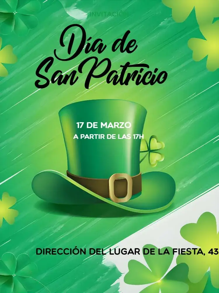 Invitación Día De San Patricio Fiesta