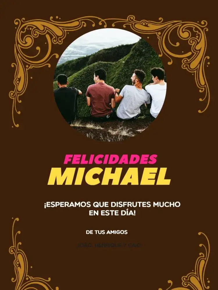 Tarjeta de Celebración Para Whatsapp Oscuro Claro