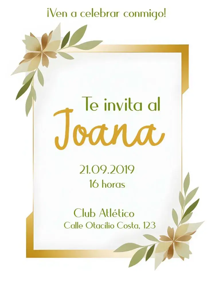 Invitación Despedida de Soltera Verde
