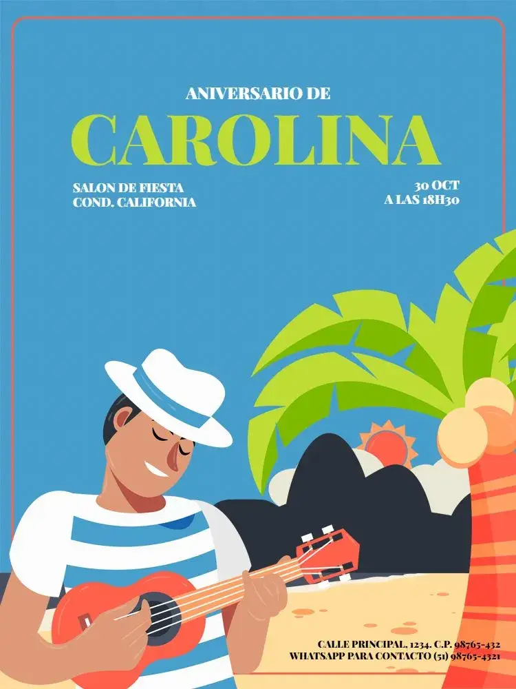 Invitación Samba Claro