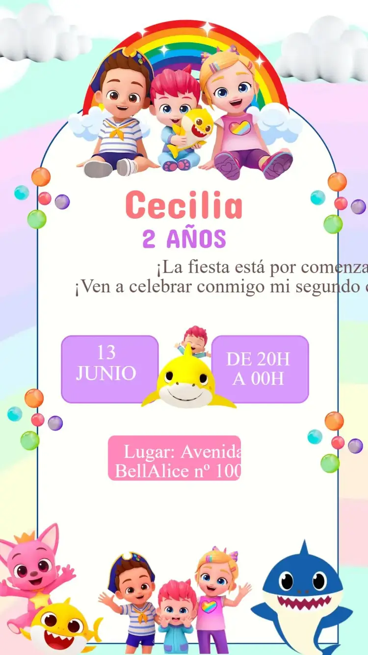 Invitación Cumpleaños Bebé Finn