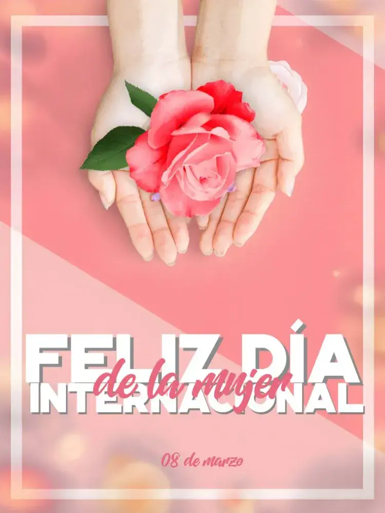 Invitación Publicación Día Internacional De La Mujer 8 editable y personalizable