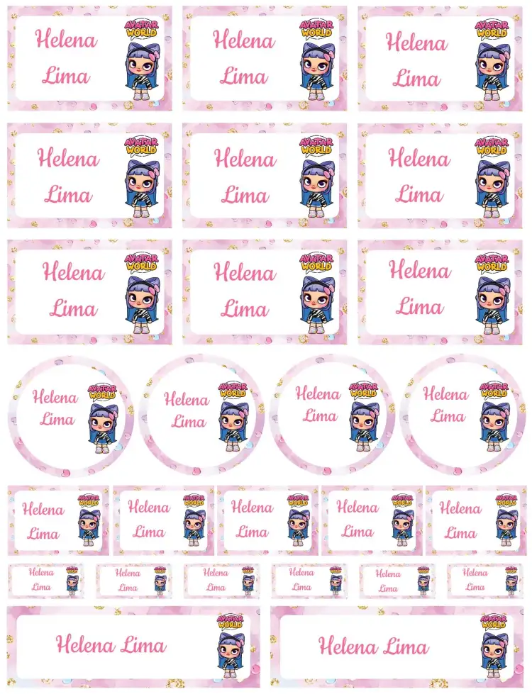 Invitación Avatar World – tema Tarjeta moderno, colorido, joven, divertido, fantasía, tecnológico