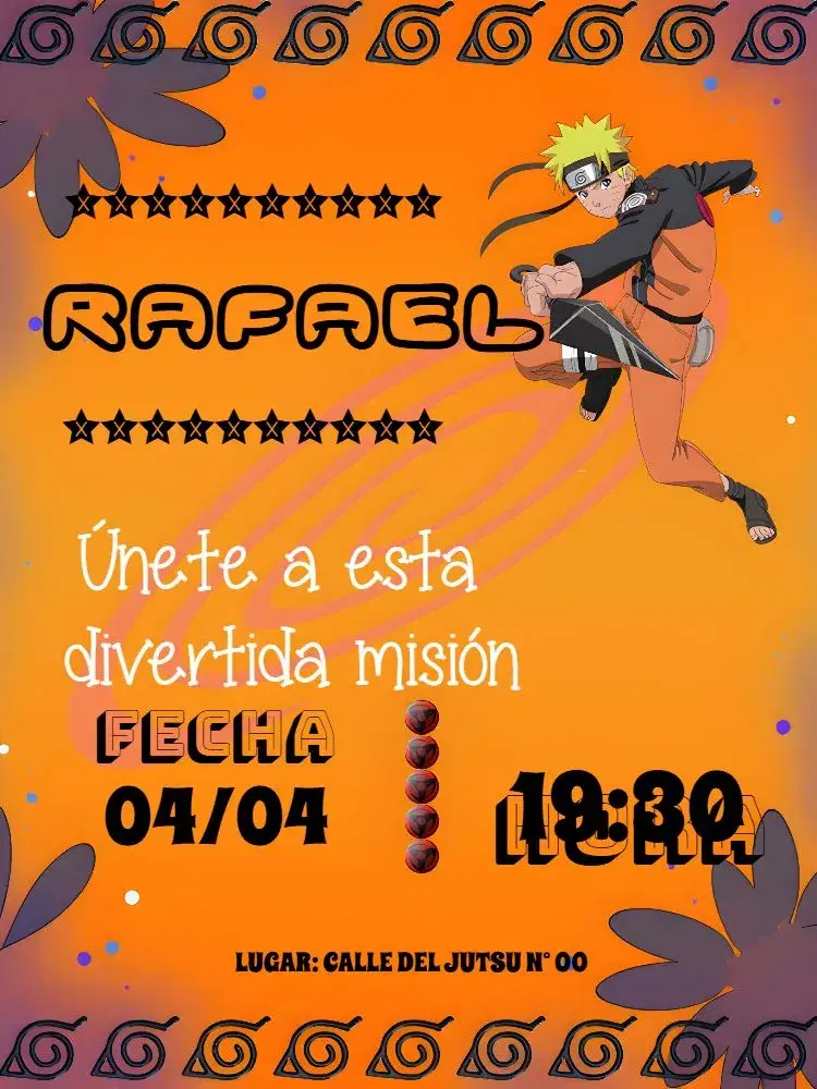Invitación Naruto Sakura