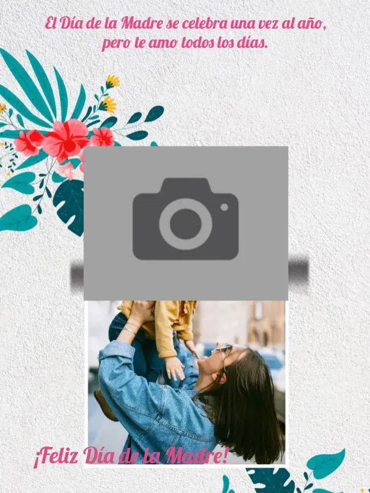 Cómo hacer Tarjeta Día de la Madre Creativa Flores Foto Digital