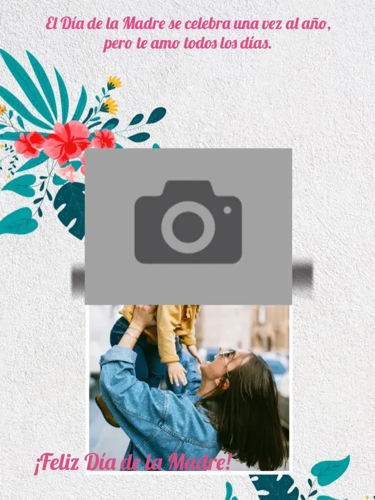 Invitación Cómo hacer Tarjeta Día de la Madre Creativa Flores Foto Digital – tema Tarjeta floral, rústico, moderno, colorido, minimalista, carinhoso