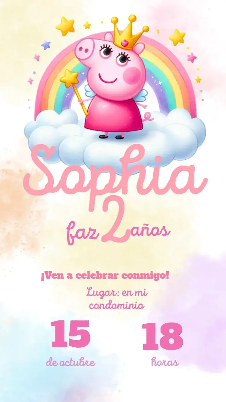 Invitación Peppa Pig